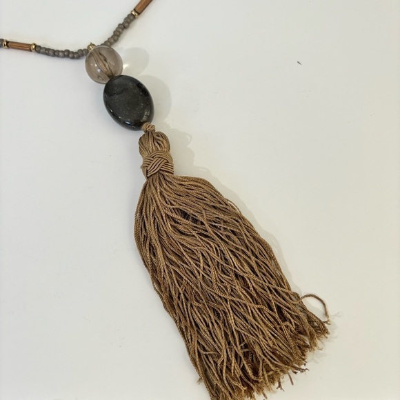 Chico’s Vintage super long real stone with asset necklace - Picture 8 of 12